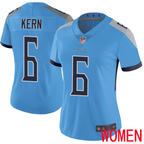 Tennessee Titans Limited Light Blue Women Brett Kern Alternate Jersey NFL Football 6 Vapor Untouchable